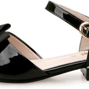 Little Girls Party Shoes Dress Shoes Heel Sandals Mary Janes Bow (Size 3.5)